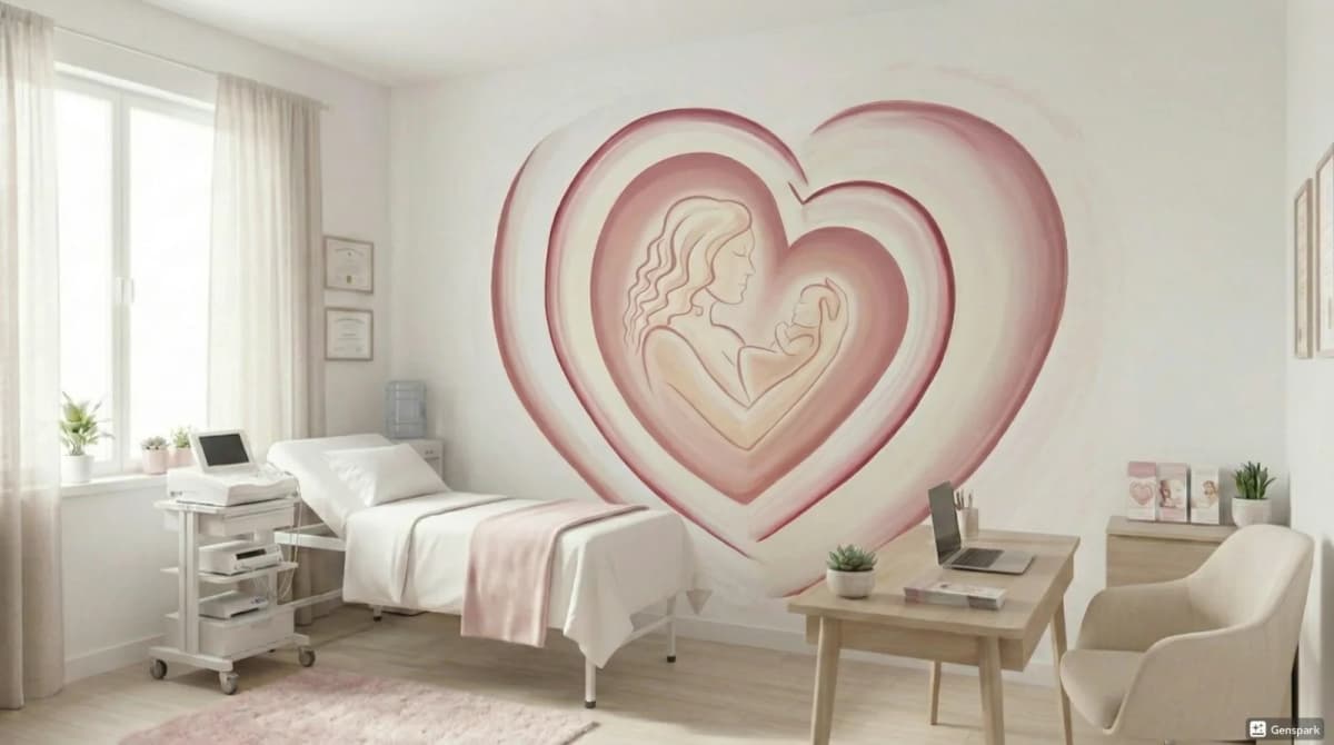 Détail fresque murale cabinet sage-femme par Mer Veilleuse